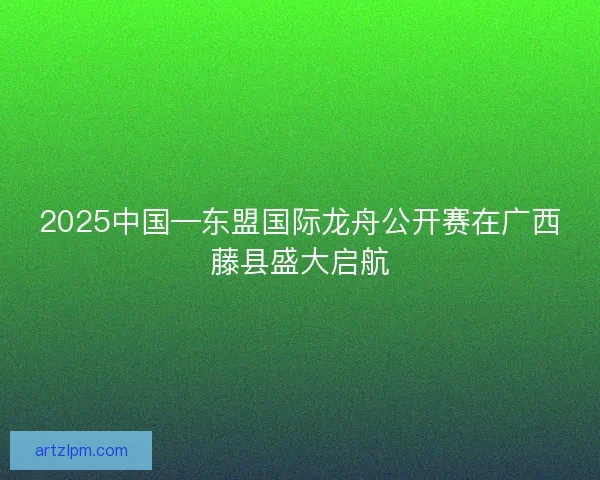 2025中国—东盟国际龙舟公开赛在广西藤县盛大启航